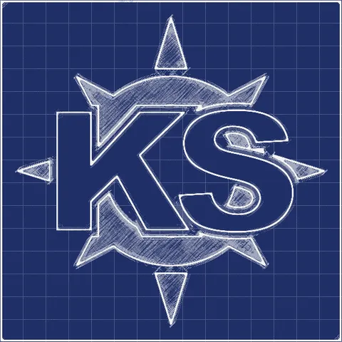 KS Labs logo — the Keller Solutions compass mark sketched blueprint-style